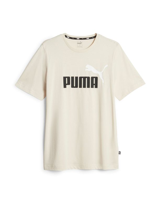 PUMA PUMA Funkcionalna majica 'Essentials'  črna / bela / off-bela