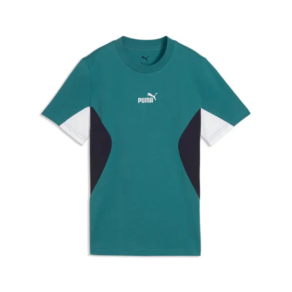 PUMA PUMA Funkcionalna majica 'Essentials'  jelka / črna / bela