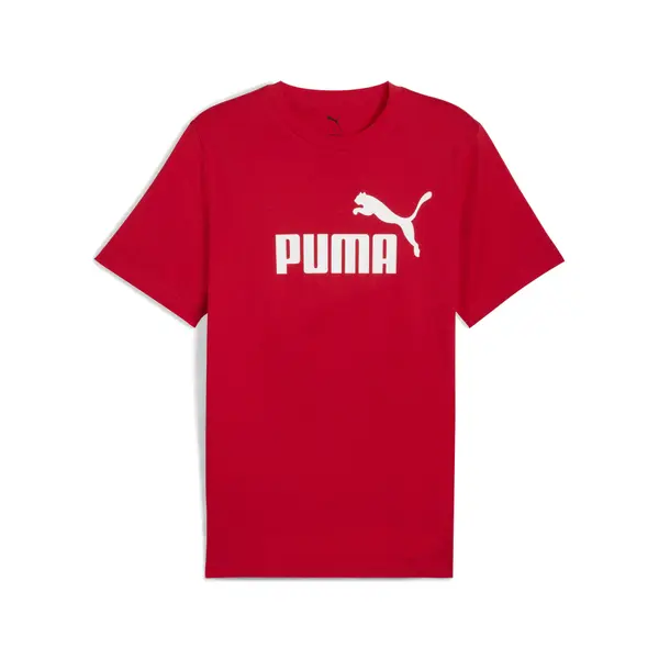 PUMA PUMA Funkcionalna majica 'Essentials No. 1'  krvavo rdeča / bela
