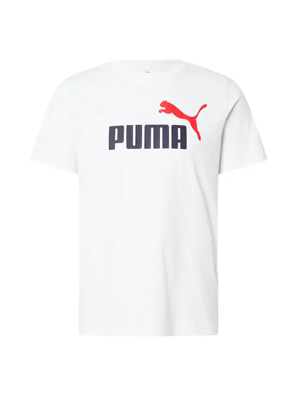 PUMA PUMA Funkcionalna majica 'Essentials No. 1'  rdeča / črna / bela