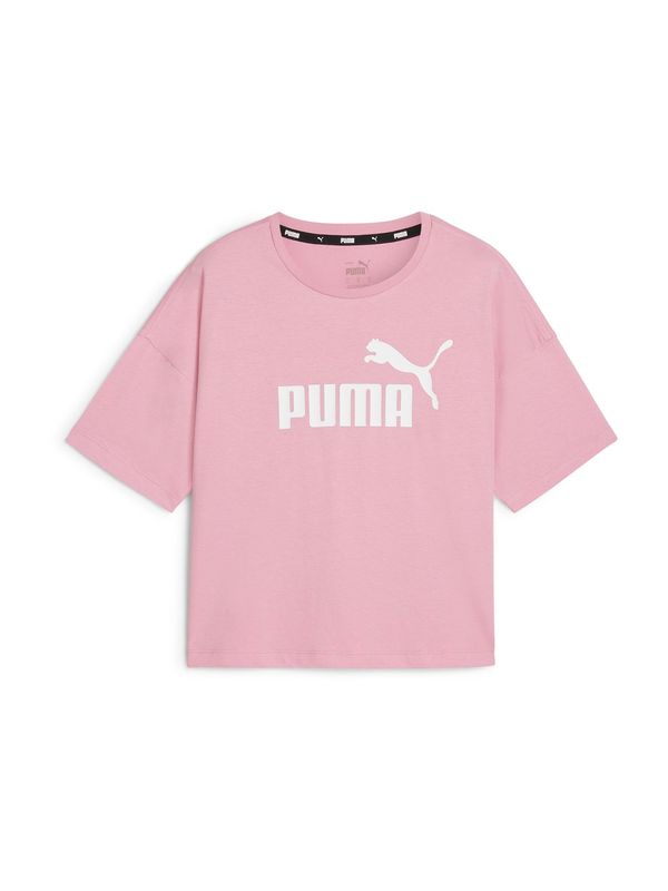 PUMA PUMA Funkcionalna majica 'Essentials'  sliva / bela