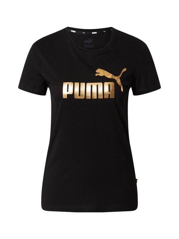 PUMA PUMA Funkcionalna majica 'Essentials+'  zlata / črna