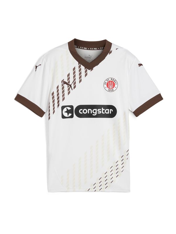 PUMA PUMA Funkcionalna majica 'FC St. Pauli 24/25'  rjava / ognjeno rdeča / črna / bela