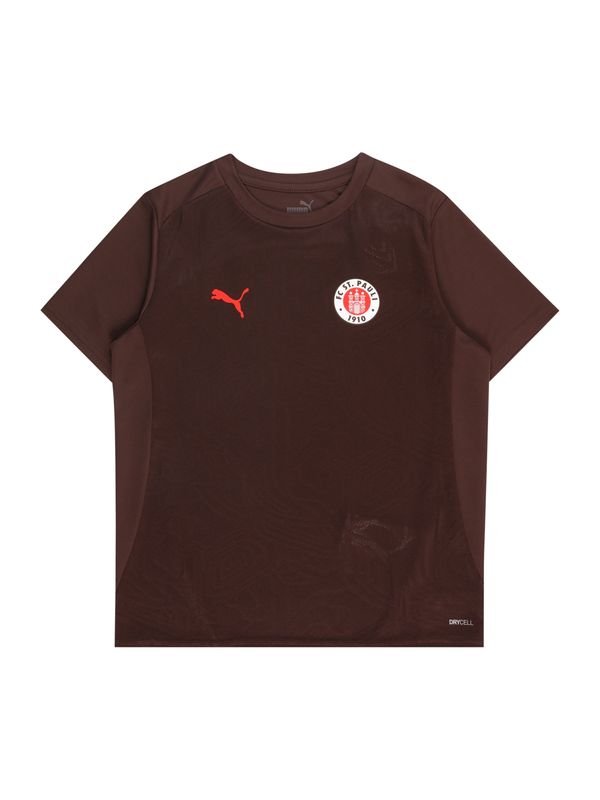 PUMA PUMA Funkcionalna majica 'FC St. Pauli'  temno rjava / rdeča / bela