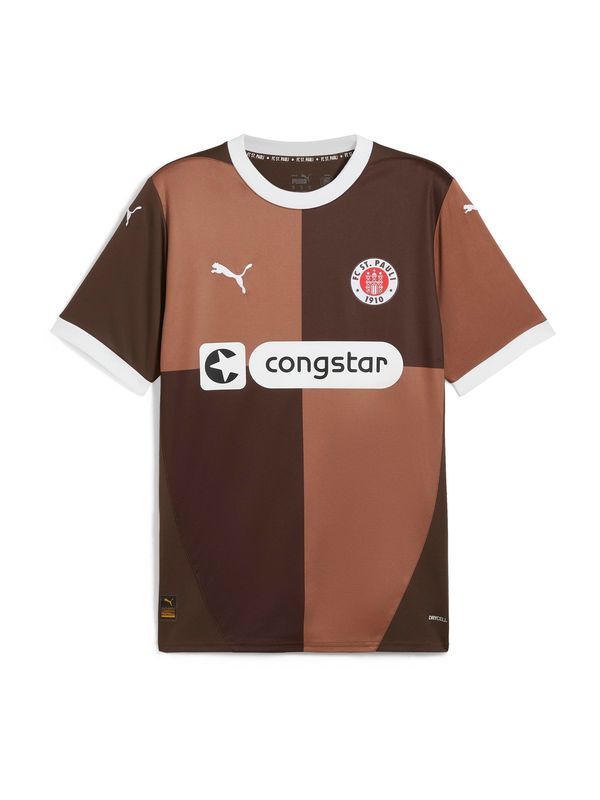 PUMA PUMA Funkcionalna majica 'FCSP'  kostanj rjava / čokolada / črna / bela