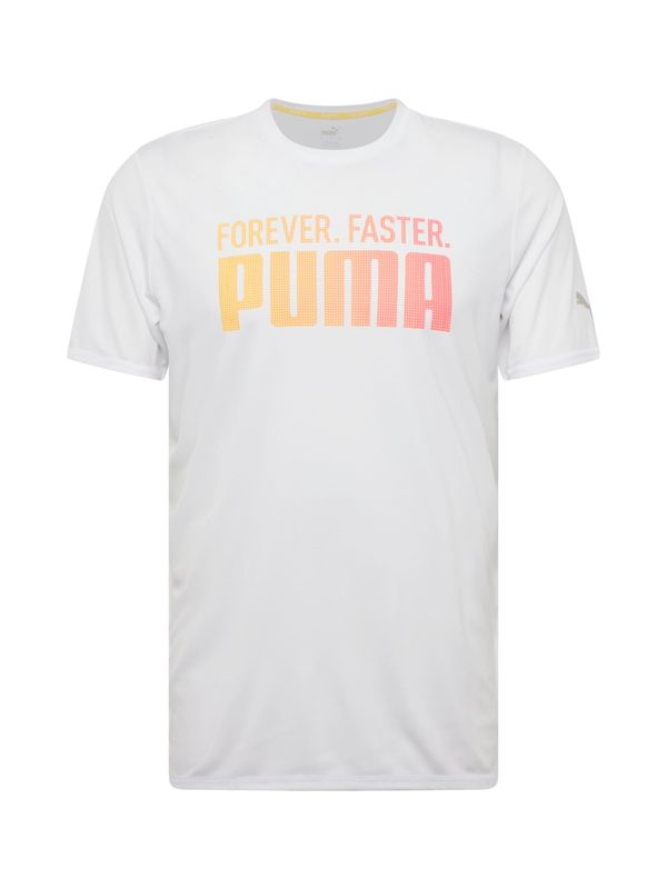 PUMA PUMA Funkcionalna majica 'Forever. Faster.'  rumena / korala / bela