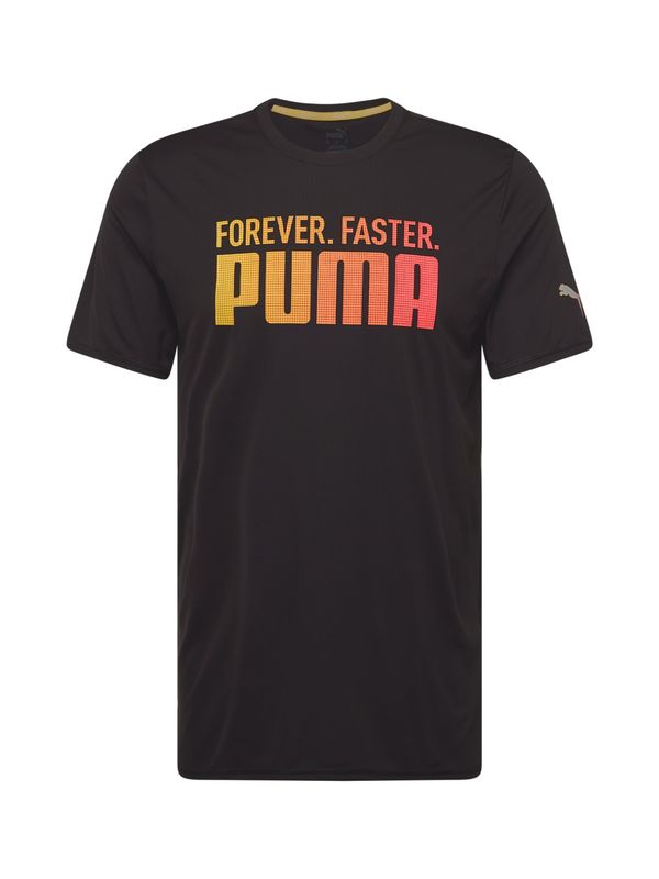 PUMA PUMA Funkcionalna majica 'Forever. Faster.'  rumena / korala / črna