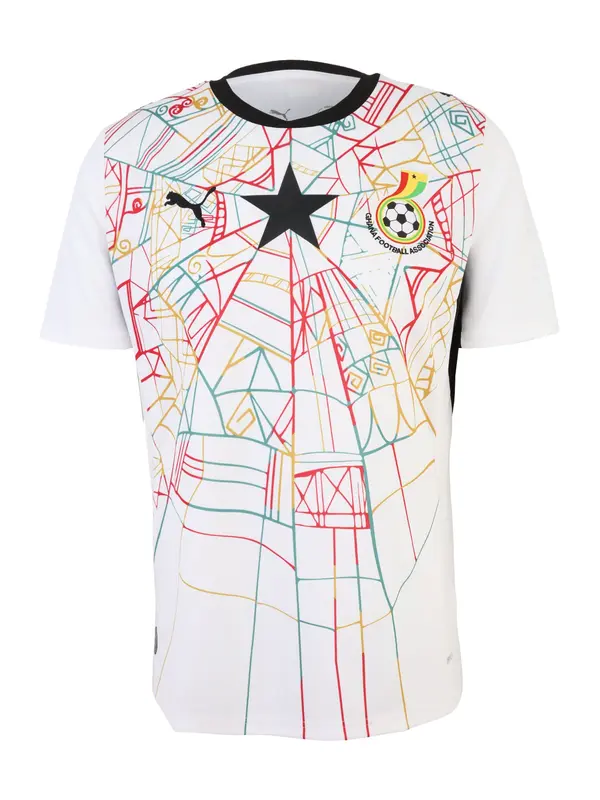 PUMA PUMA Funkcionalna majica 'GFA Home Jersey Replica'  umbra / krvavo rdeča / črna / bela