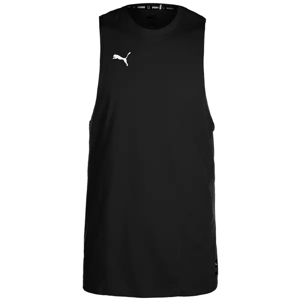 PUMA PUMA Funkcionalna majica 'Hoops Team'  črna / bela
