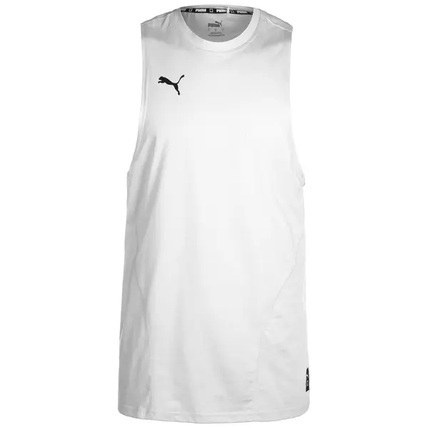 PUMA PUMA Funkcionalna majica 'Hoops Team'  črna / bela