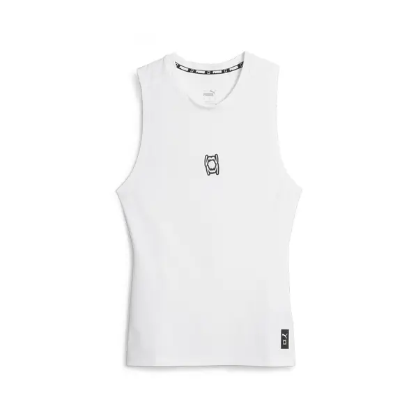 PUMA PUMA Funkcionalna majica 'Hoops Team'  črna / bela