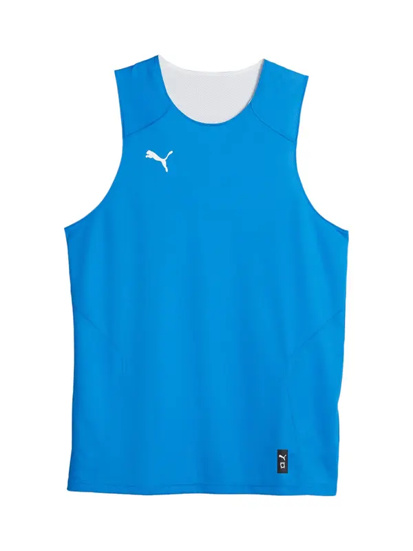 PUMA PUMA Funkcionalna majica 'Hoops Team'  modra / bela