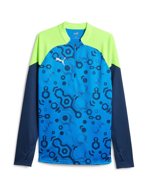 PUMA PUMA Funkcionalna majica 'IndividualCUP'  mornarska / azur / svetlo zelena / bela