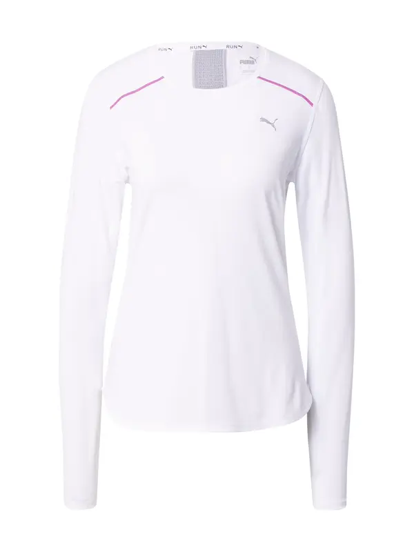 PUMA PUMA Funkcionalna majica 'Marathon'  svetlo siva / magenta / bela