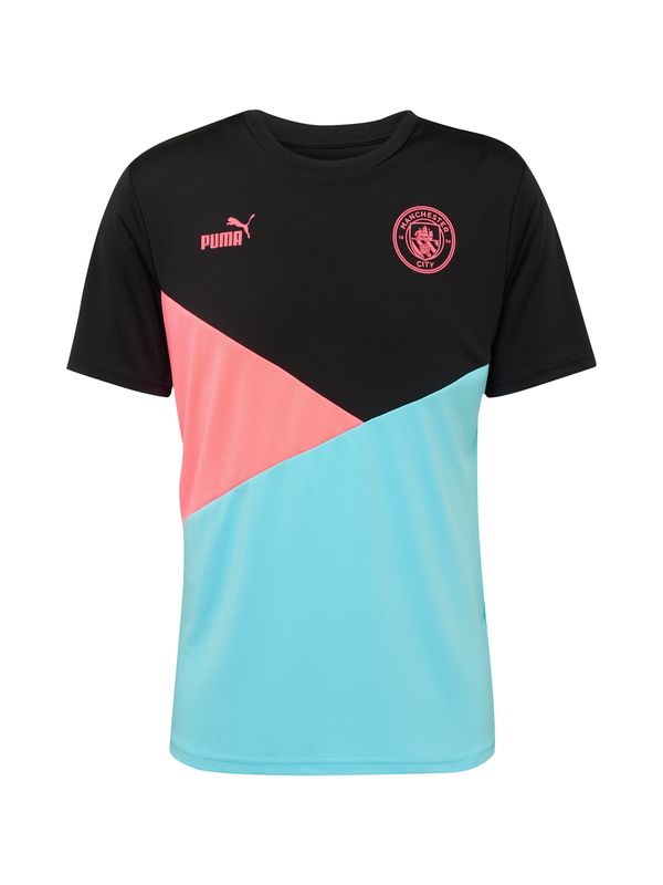 PUMA PUMA Funkcionalna majica 'MCFC Poly'  svetlo modra / roza / črna