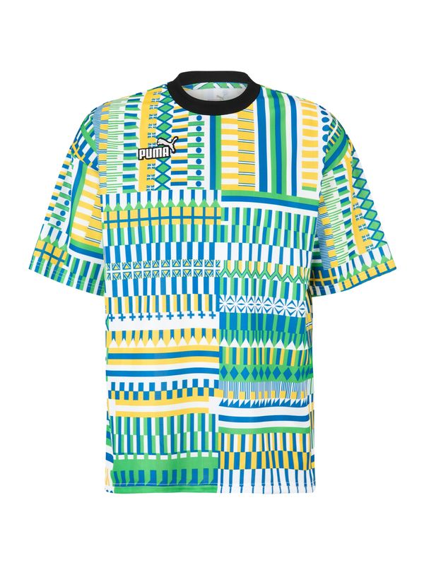 PUMA PUMA Funkcionalna majica  modra / rumena / zelena / bela