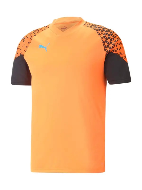 PUMA PUMA Funkcionalna majica  neonsko modra / mandarina / črna