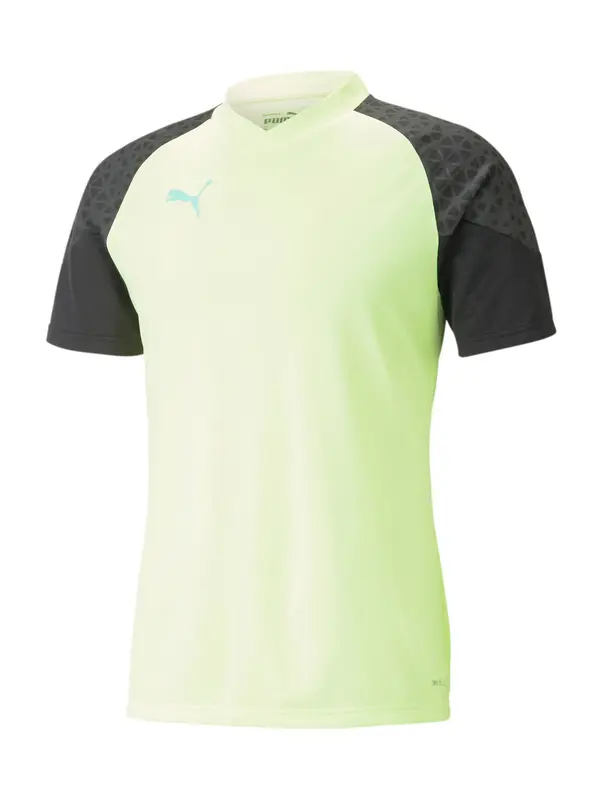 PUMA PUMA Funkcionalna majica  neonsko rumena / temno siva / črna
