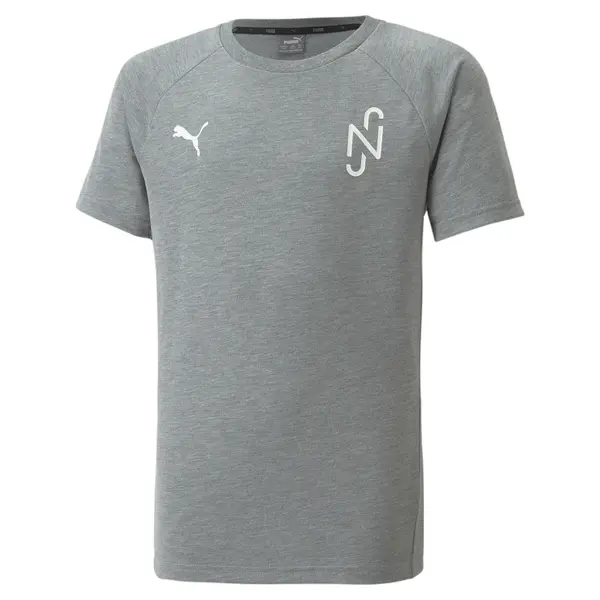 PUMA PUMA Funkcionalna majica 'Neymar Jr Evostripe'  pegasto siva / bela