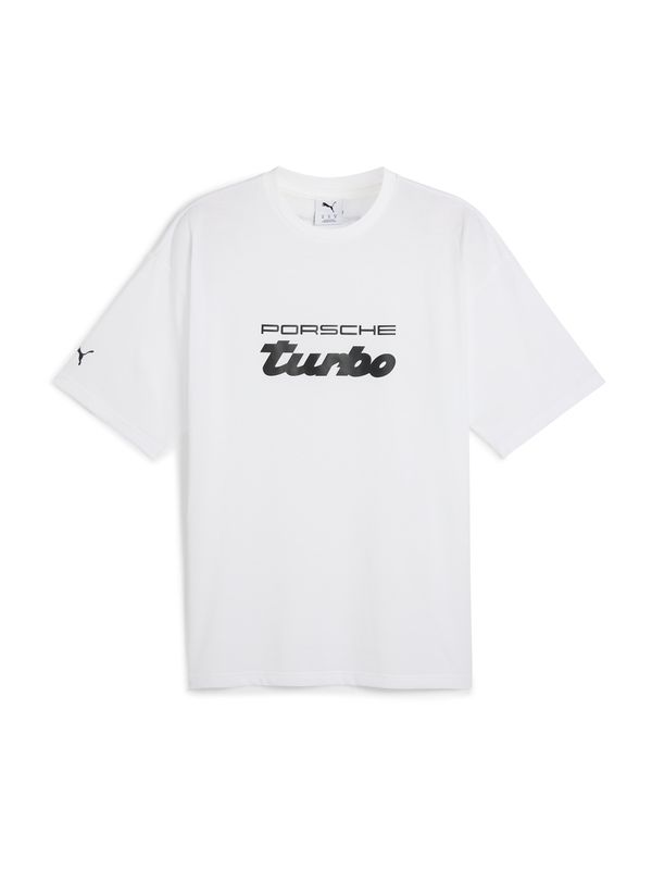 PUMA PUMA Funkcionalna majica 'Porsche Legacy Essentials'  črna / bela