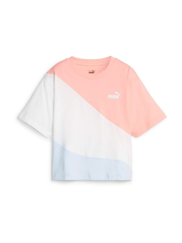 PUMA PUMA Funkcionalna majica 'Power'  azur / roza / bela
