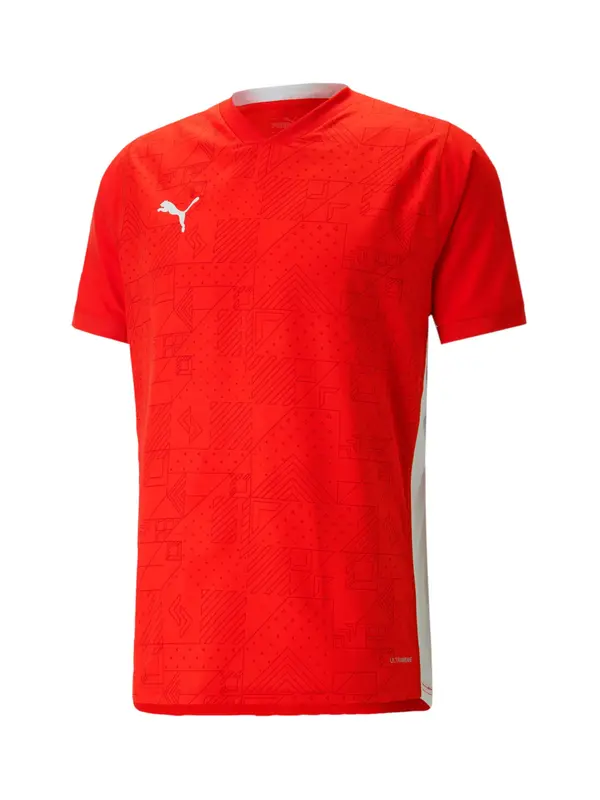 PUMA PUMA Funkcionalna majica  rdeča / temno rdeča / bela
