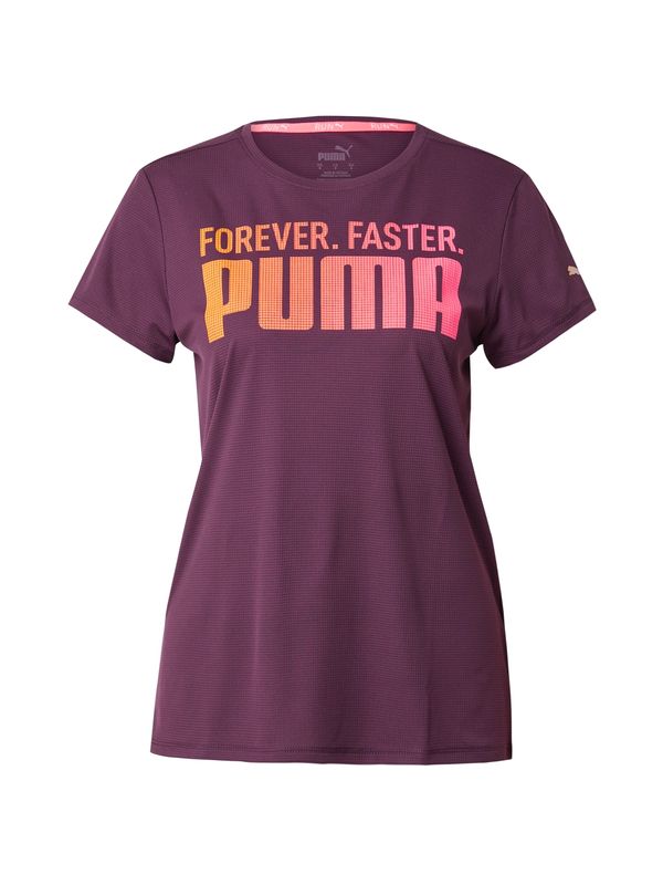 PUMA PUMA Funkcionalna majica 'RUN FAVROITES FOREVER FAST'  sliva / oranžna / roza