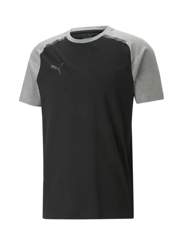 PUMA PUMA Funkcionalna majica 'Team CUP'  pegasto siva / črna