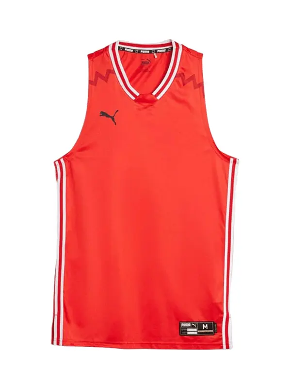 PUMA PUMA Funkcionalna majica 'Team Game'  rdeča / črna / bela