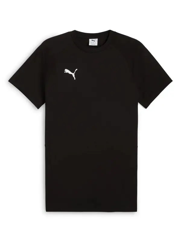 PUMA PUMA Funkcionalna majica 'TeamEvostripe'  črna / bela