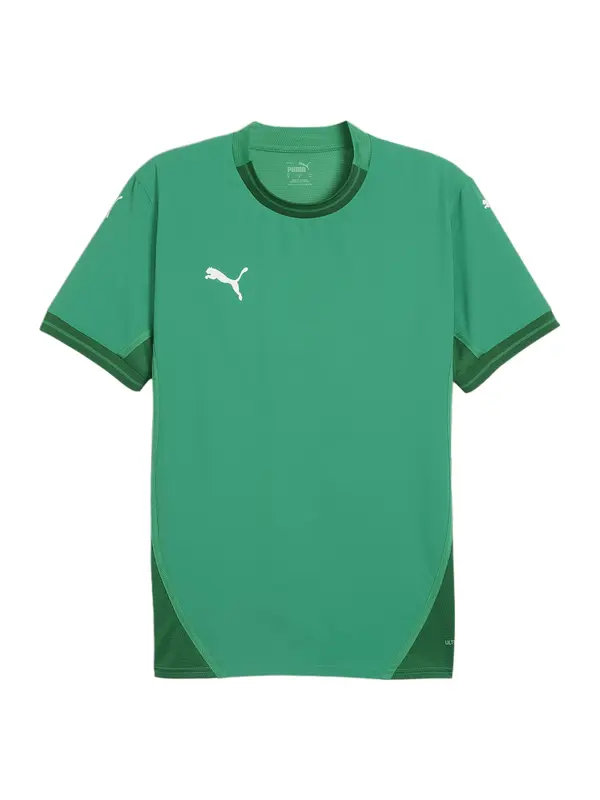 PUMA PUMA Funkcionalna majica 'TeamFinal'  jelka / temno zelena / bela