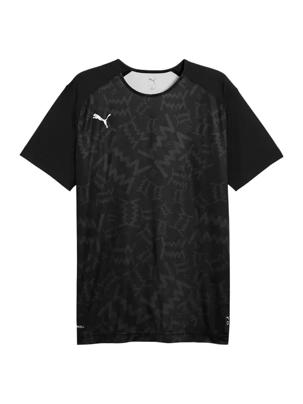 PUMA PUMA Funkcionalna majica 'Teamjaws'  temno siva / črna