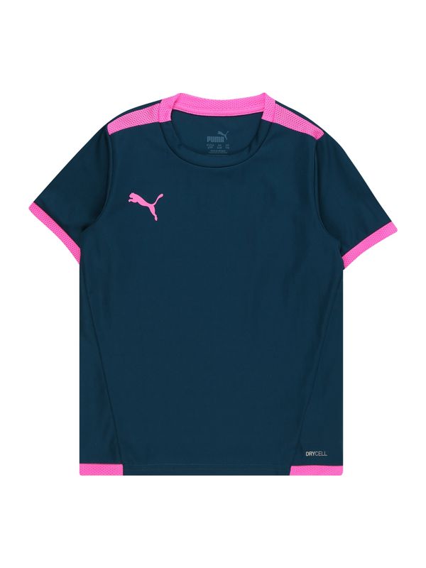 PUMA PUMA Funkcionalna majica 'TeamLIGA'  temno modra / svetlo roza