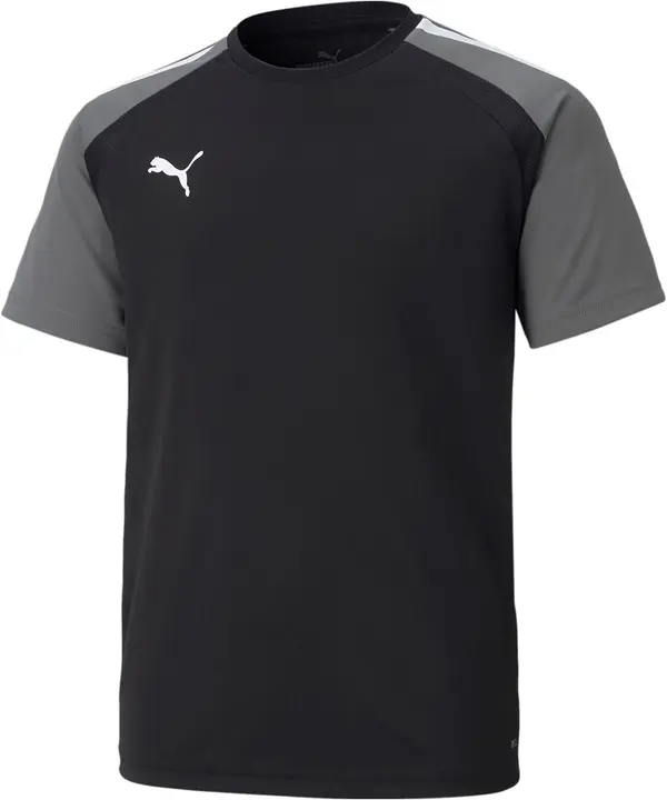 PUMA PUMA Funkcionalna majica 'Teampacer'  siva / črna / bela