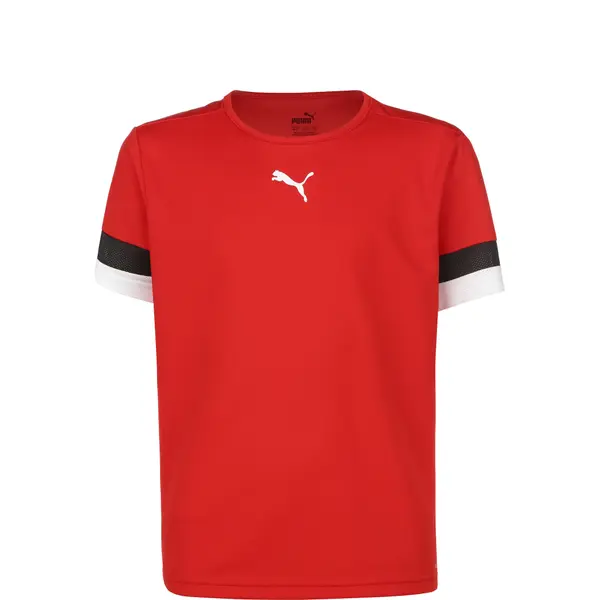 PUMA PUMA Funkcionalna majica 'TeamRise'  rdeča / črna / bela