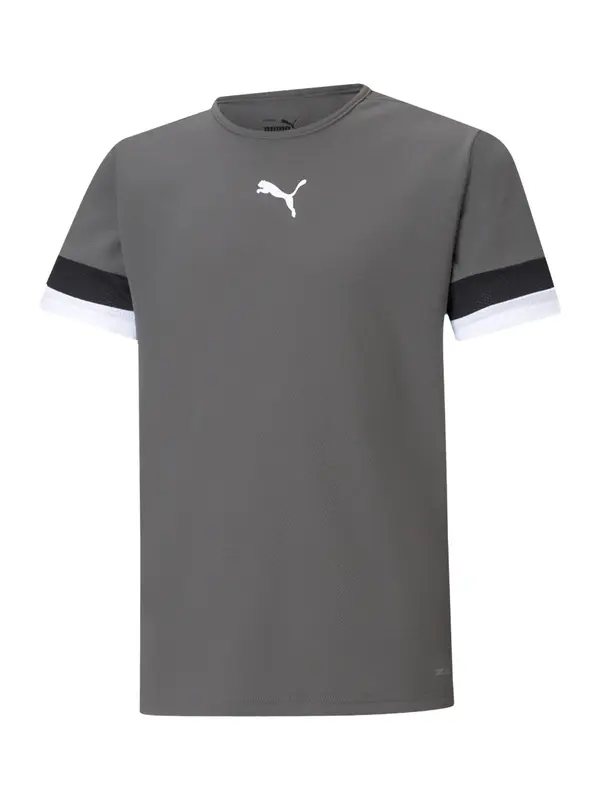 PUMA PUMA Funkcionalna majica 'TeamRise'  temno siva / črna / bela