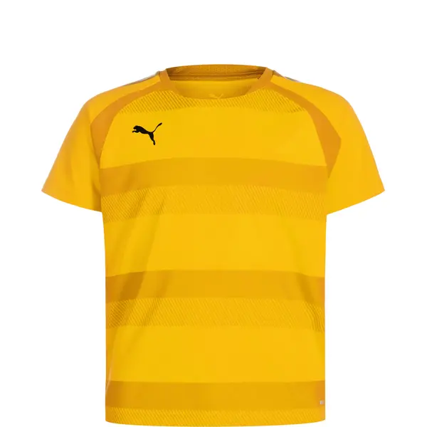 PUMA PUMA Funkcionalna majica 'TeamVision'  rumena / oranžna / pastelno oranžna / črna
