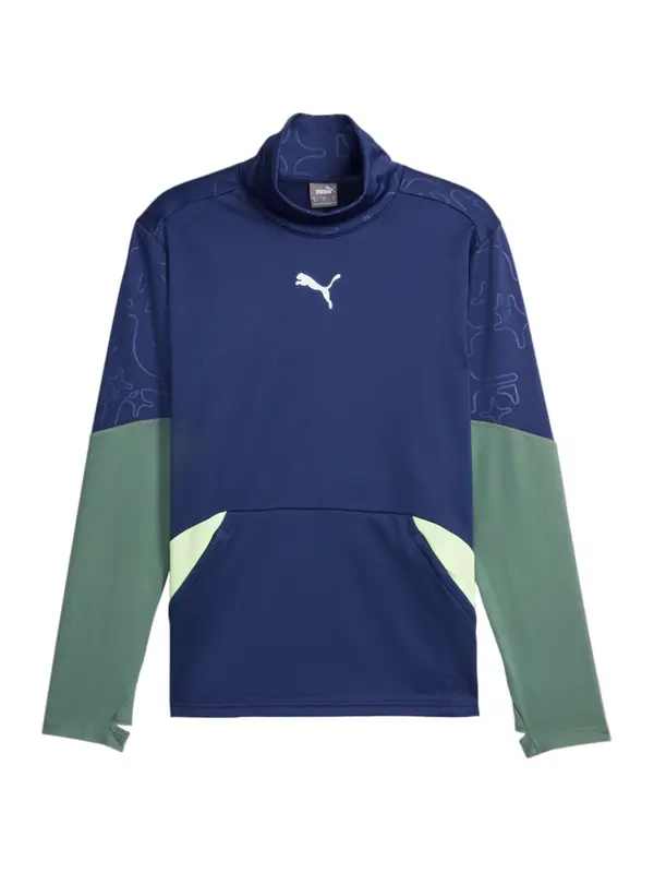 PUMA PUMA Funkcionalna majica  temno modra / zelena / bela
