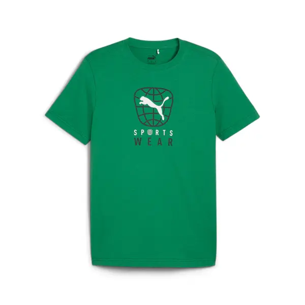 PUMA PUMA Funkcionalna majica  zelena / črna / bela