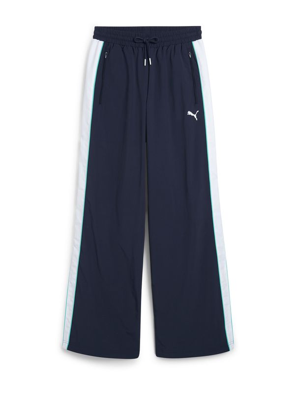 PUMA PUMA Hlače 'T7'  mornarska / turkizna / bela