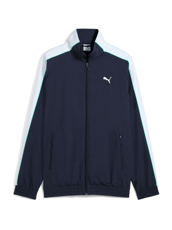 PUMA PUMA Jakna za trening 'T7'  mornarska / turkizna / off-bela