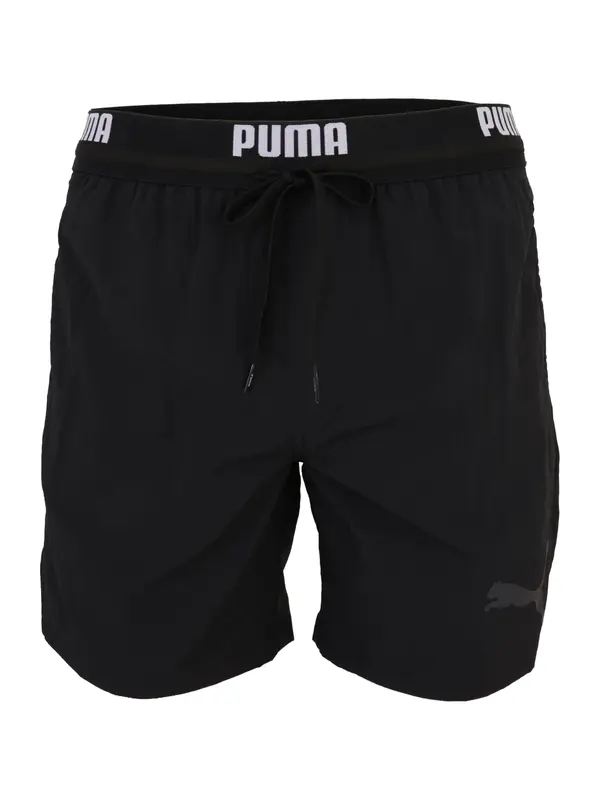 PUMA PUMA Kratke kopalne hlače  črna / bela
