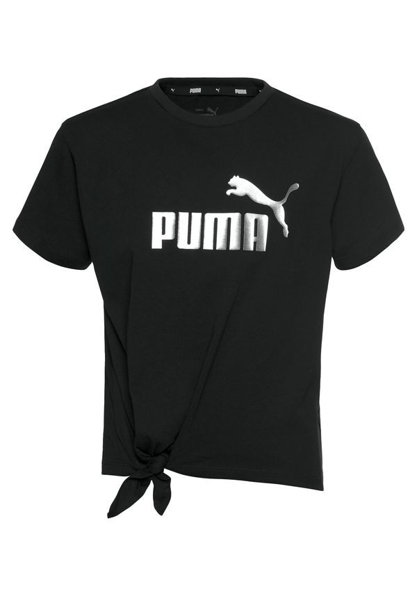 PUMA PUMA Majica  črna / bela