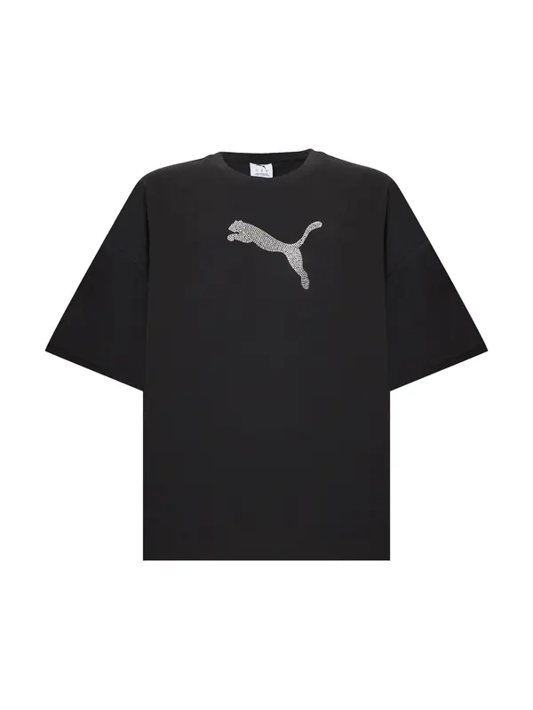 PUMA PUMA Majica 'ESS'  črna / transparentna