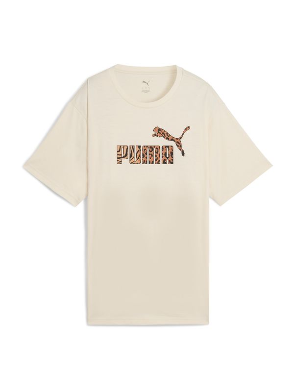 PUMA PUMA Majica 'ESS'  konjak / črna / volneno bela