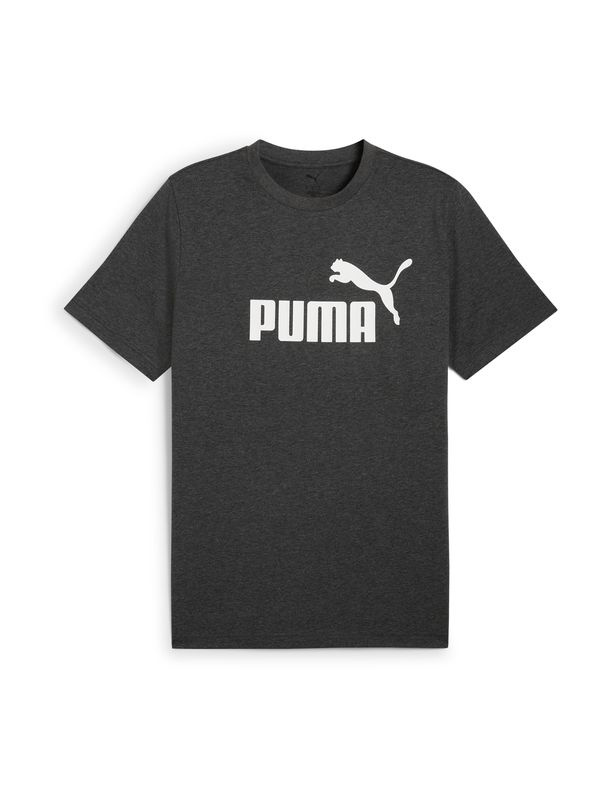 PUMA PUMA Majica 'ESS No. 1 Heather'  temno siva / bela