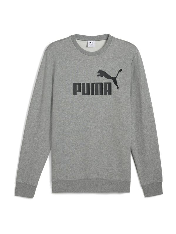 PUMA PUMA Majica 'ESS No. 1'  pegasto siva / črna