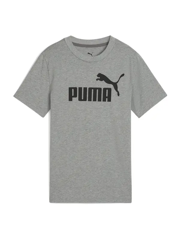 PUMA PUMA Majica 'ESS No. 1'  pegasto siva / črna