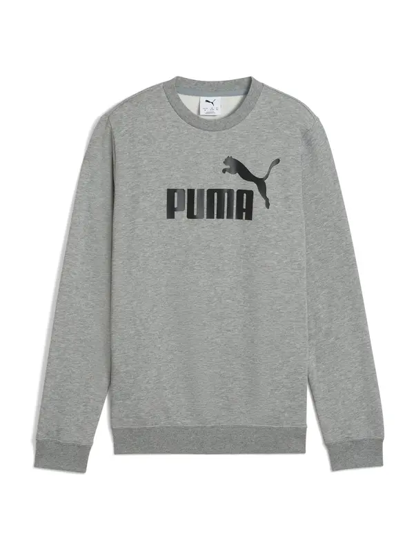 PUMA PUMA Majica 'ESS No. 1'  pegasto siva / črna