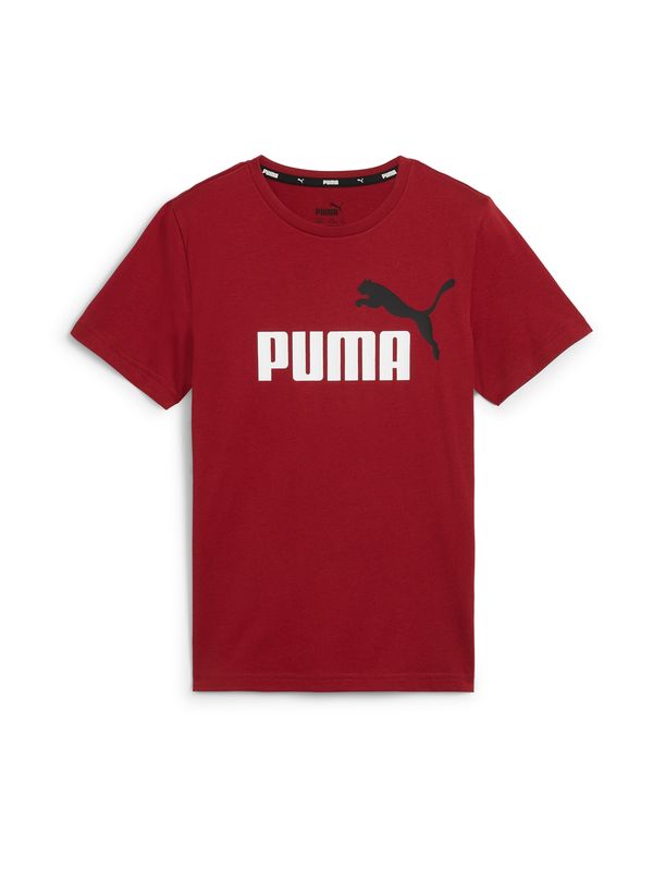 PUMA PUMA Majica 'ESS+'  rdeča / črna / bela